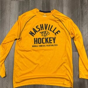 Fanatics Men's Gold Nashville Predators Hockey Long Sleeve Tee